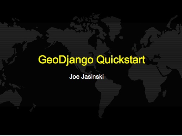 GeoDjango Quickstart